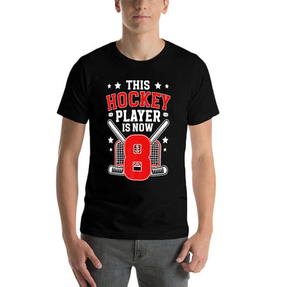 8th Ice Hockey Birthday Eight Year Old Ice Hockey Player Premium  Eco-friendly Material T-Shirt