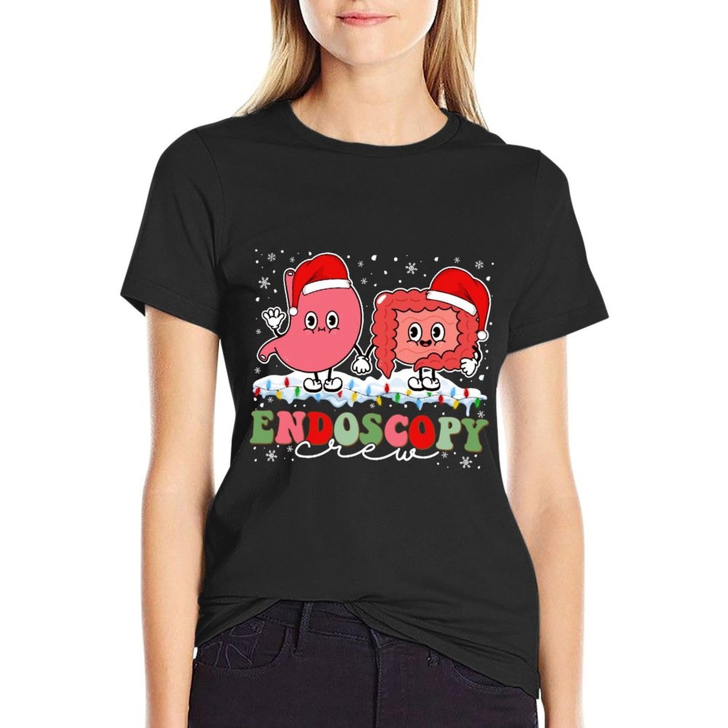 Endoscopy Christmas Crew Gastroenterology Endoscopy Nurse  Easy-care T-Shirt