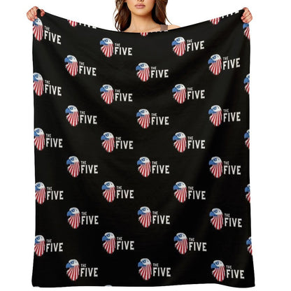 Fox News The Five Eagle Logo Sustainable Throw Blanket