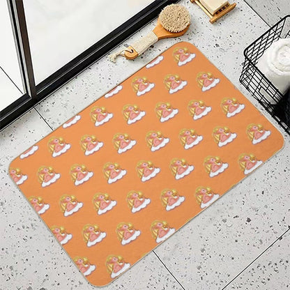 Cute Fire Dragon Whimsical Fantasy Art  Eco-Friendly Bath Mat