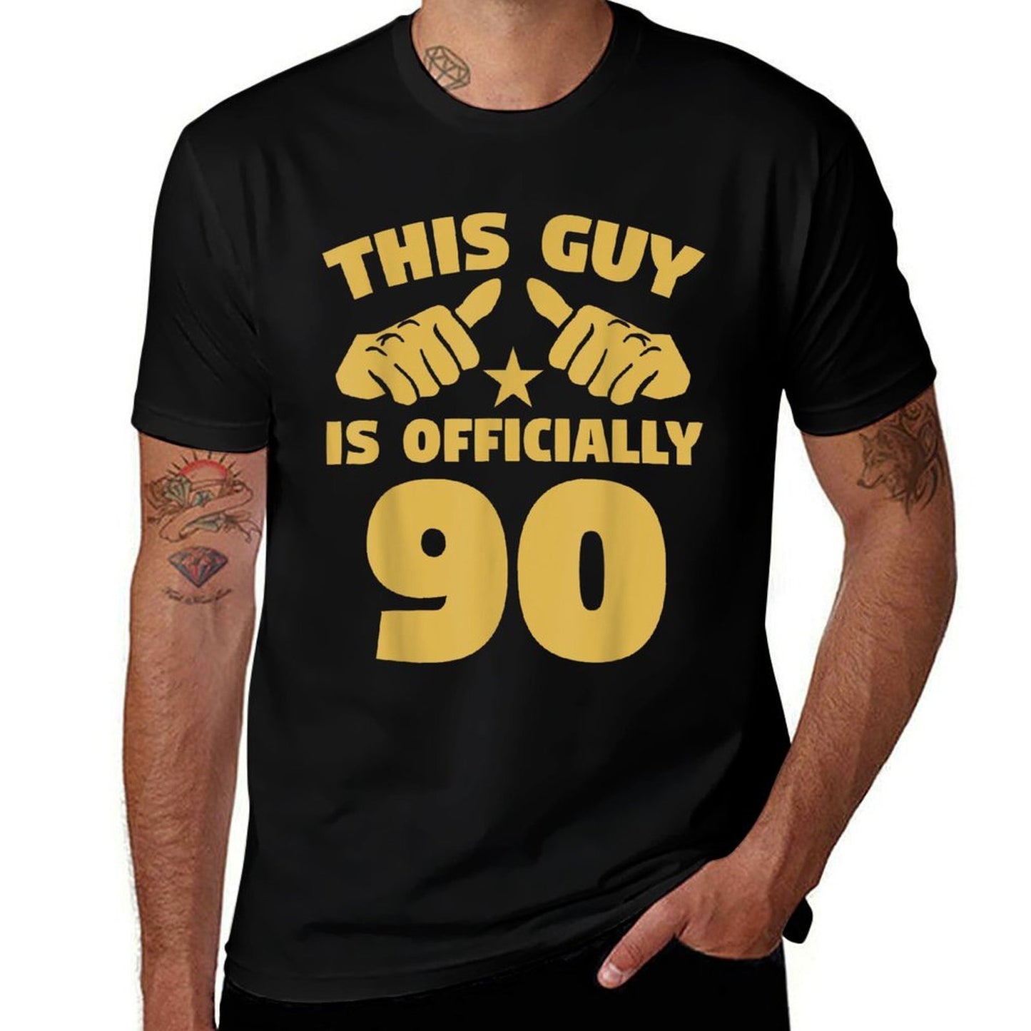 Mens This Guy Is Officially 90 Years Old 90th Birthday  Durable T-Shirt
