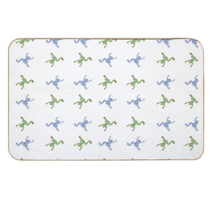 Traditional Frog Vintage Pattern  Easy Maintenance Bath Mat