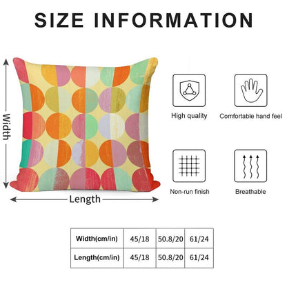 Sunrise Soft Short Plush Fabric Throw Pillow