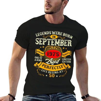 Womens Legend Were Born in September 1975 Vintage 50th Birthday Men  Quick-drying T-Shirt