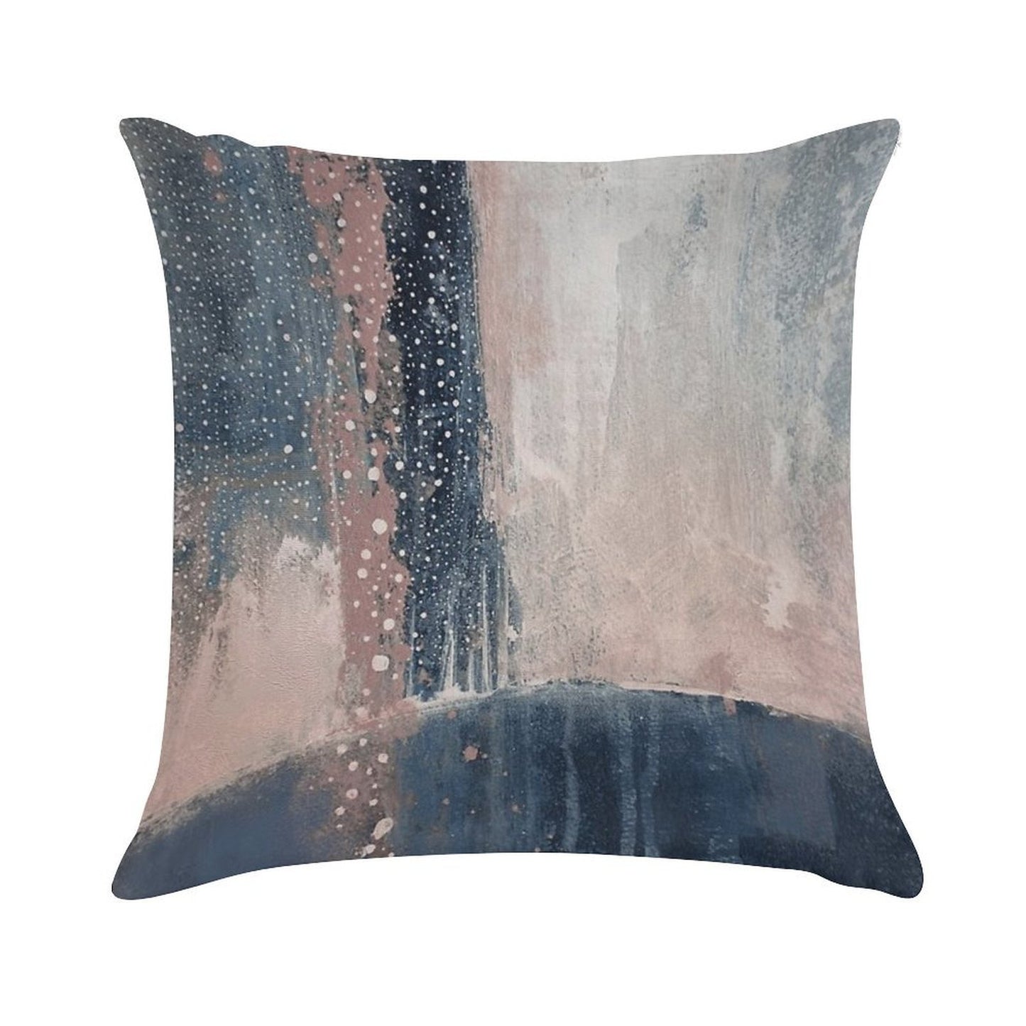 Pink Blue Abstract Soft Warmth Comfort Throw Pillow