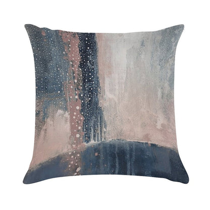 Pink Blue Abstract Soft Warmth Comfort Throw Pillow