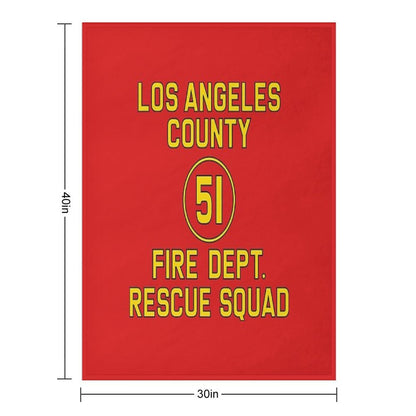 Emergency Squad 51 Side of Truck Reproduction Logo Compact Throw Blanket