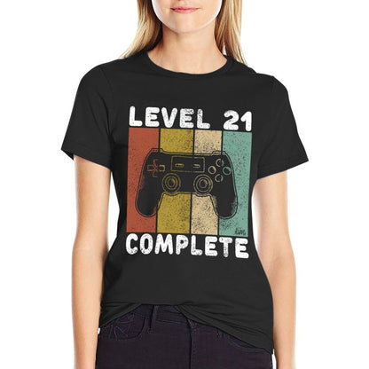 Mens 21st Birthday Men Gaming Level 21 Complete  Affordable Price T-Shirt