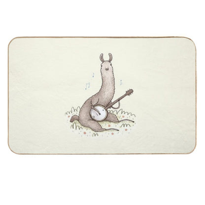 Banjo Llama  Anti-Trip Bath Mat