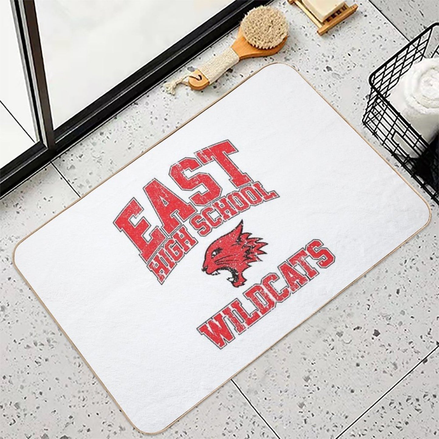 East High School Wildcats (Variant)  Pet-Safe Bath Mat