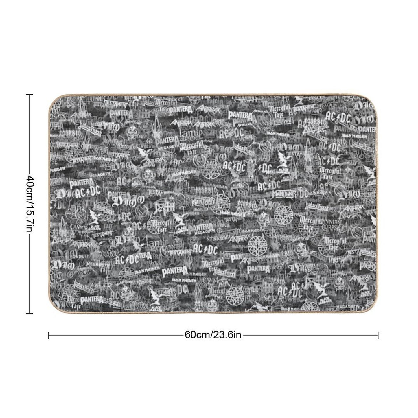 Heavy Metal Bands  Pet-Safe Bath Mat