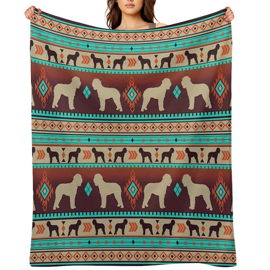 Boho Dogs  Lagotto Romagnolo Sunset Velvety-soft Throw Blanket