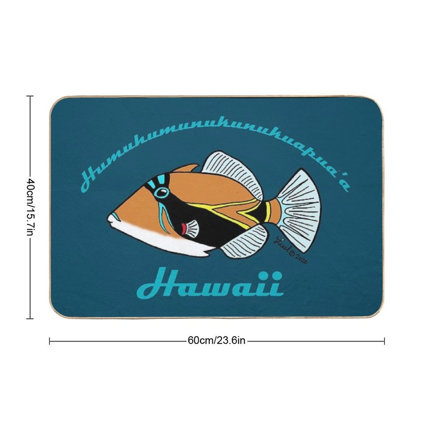 Humuhumu Hawaii  Slip-Resistant Bath Mat