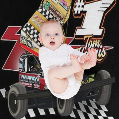 1 Tom Harris Brisca Stock Car 2021 Easy Care Throw Blanket