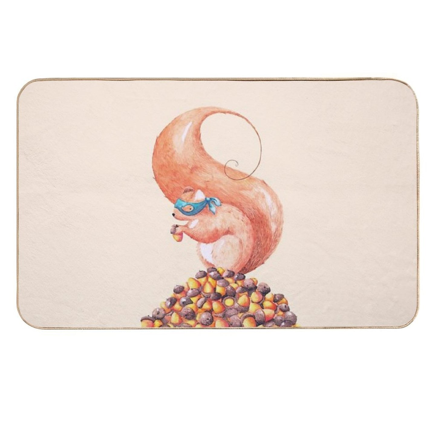 The Bandit Squirrel  Slip-Resistant Bath Mat