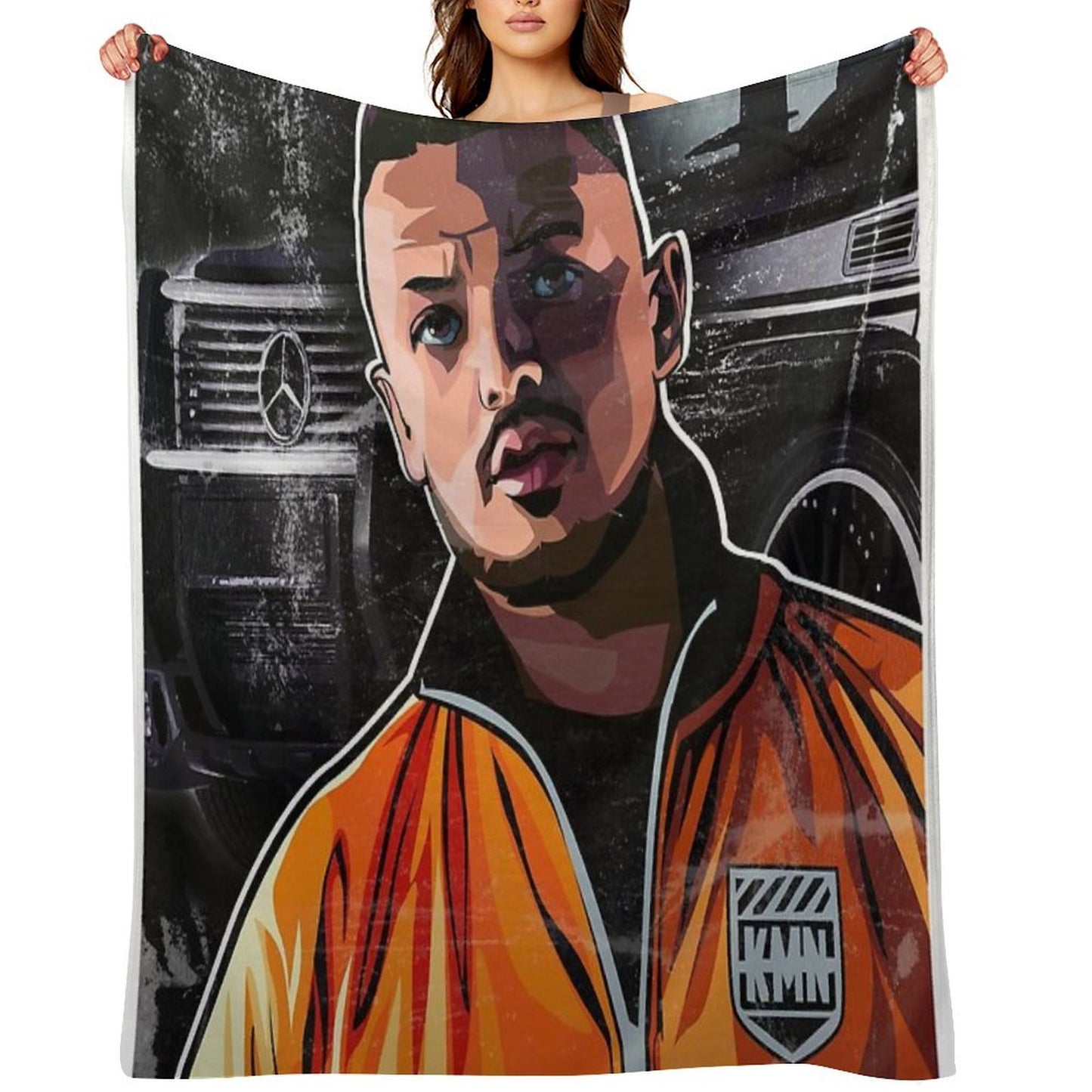 AZET KMN GANG  German Rap  HipHop  Rap Music Quick-dry Throw Blanket