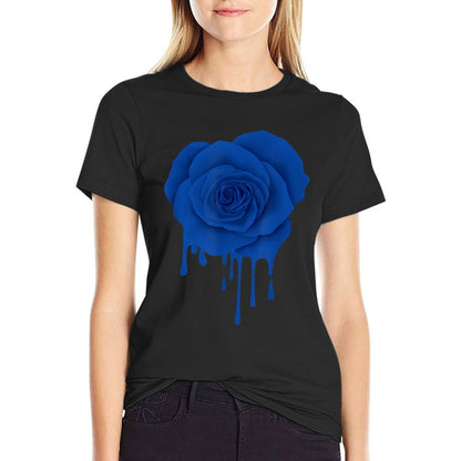 Beautiful Blue Melting Rose Flower Gardener Botanist Flowers  Quick-drying T-Shirt