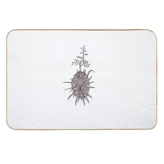Flowering Agave in A Cage  Non-Slip Bath Mat