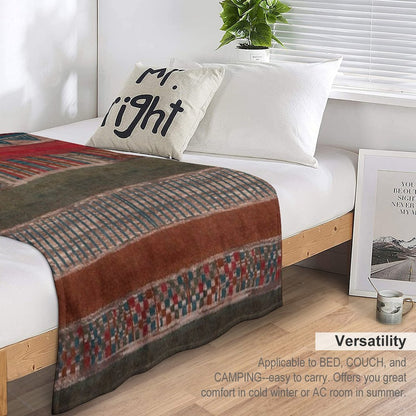 Bohemian Pattern Easy Care Throw Blanket