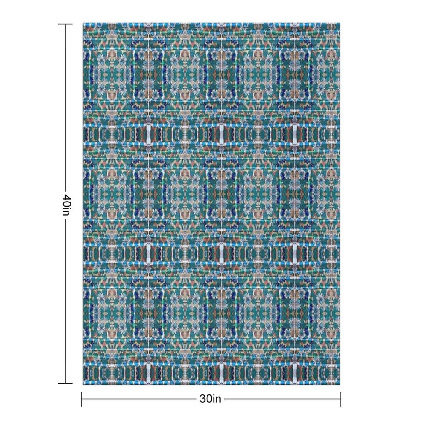Floral Windows Shrink-resistant Throw Blanket