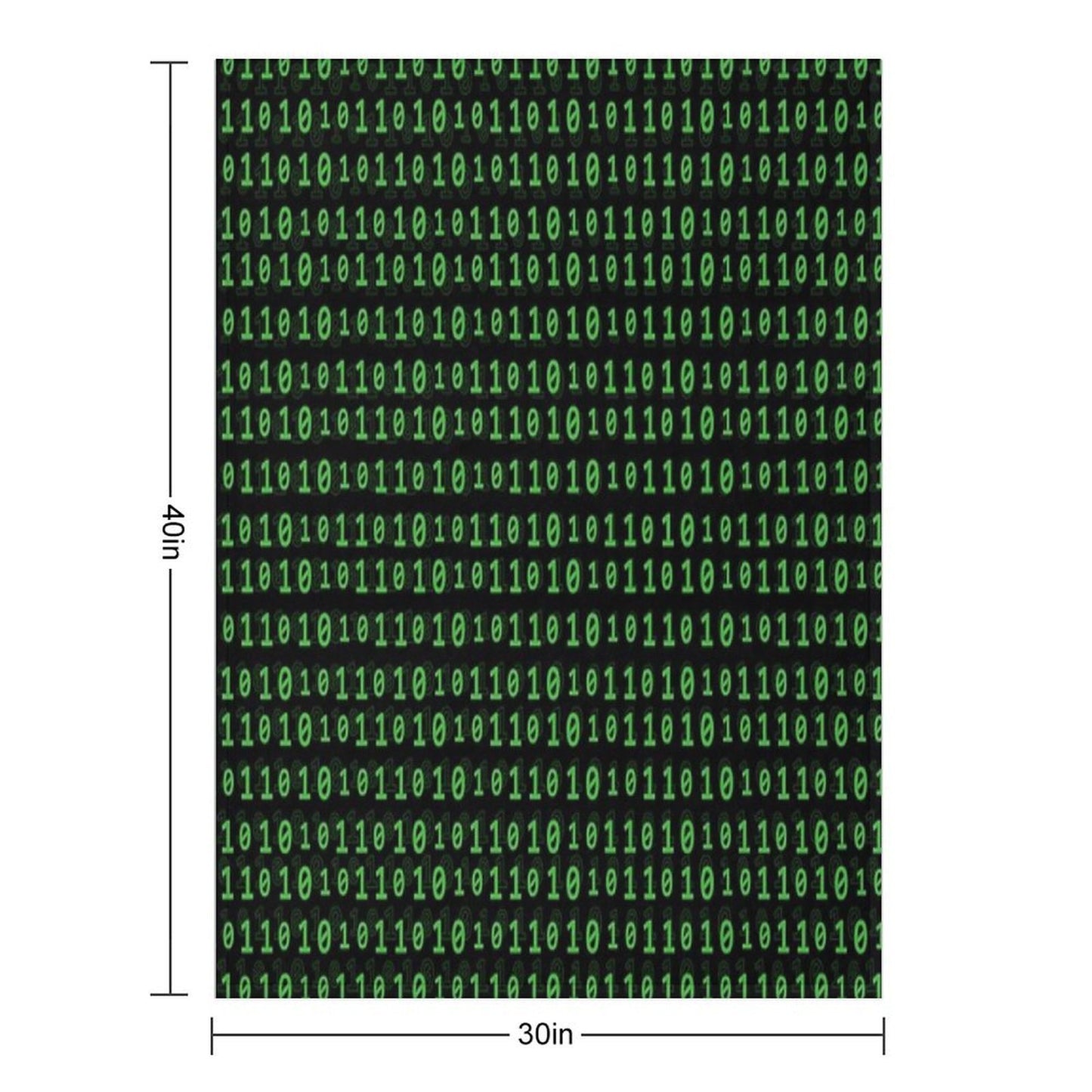 Binary Numbers Wrinkle-free Throw Blanket