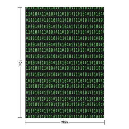 Binary Numbers Wrinkle-free Throw Blanket