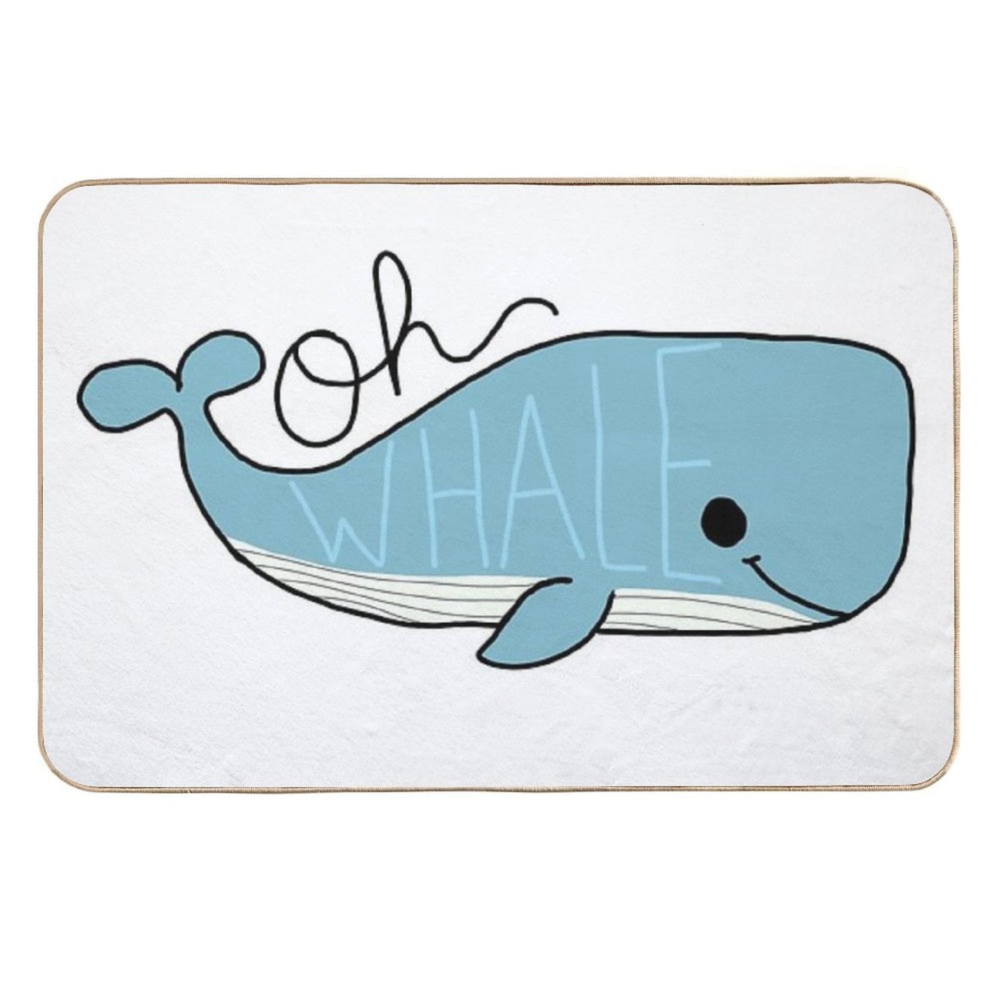 Oh Whale!  Anti-Trip Bath Mat