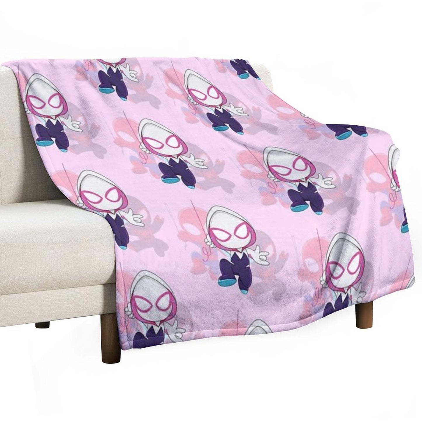 Cartoon Spider Ghost, Cute Baby Spidey Girl, Grl Pwr, Cartoon Ghost Premium Throw Blanket