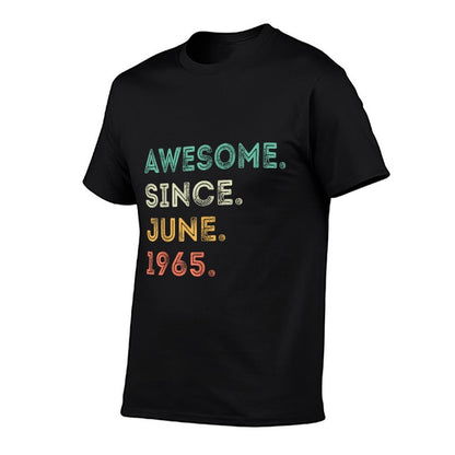 60 Years Old Awesome Since June 1965 60th Birthday  Slim-fit Cut T-Shirt