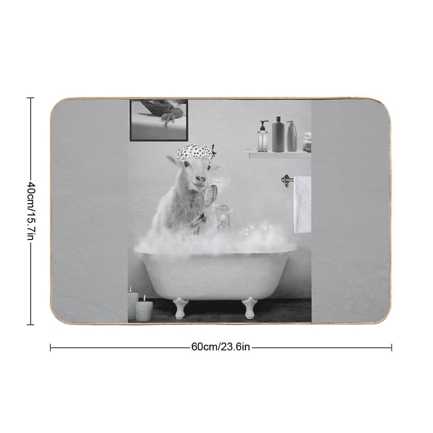 Sheep on Bathtub Bubble Bath  Multi-Purpose Bath Mat