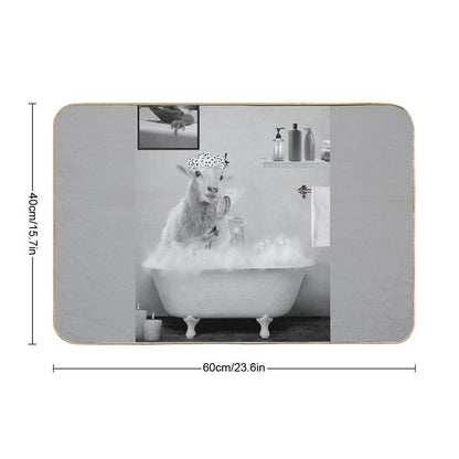 Sheep on Bathtub Bubble Bath  Multi-Purpose Bath Mat