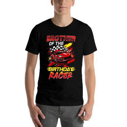 Brother Of The Birthday Racer Race Car Party Family Matching  Graphic-printed T-Shirt
