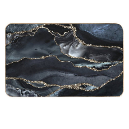 Night Masculine Marble Landscapes  Easy To Clean Bath Mat