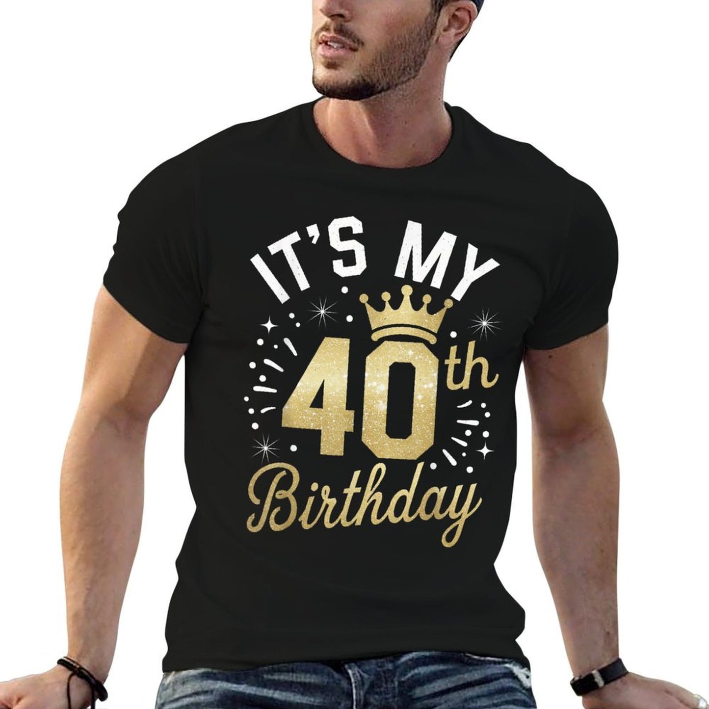 It's My 40th Birthday Queen  Women 40 Year Old Party  High-quality Stitching T-Shirt
