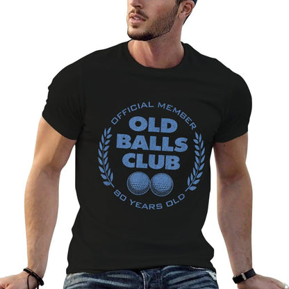 80 Year Old Golfer Golfing Golf 80th Birthday Old Balls Club  Slim-fit Cut T-Shirt