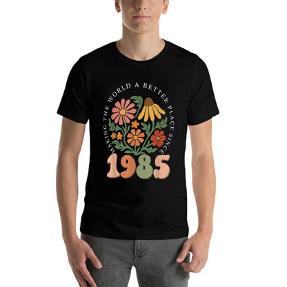 40 Years Old Vintage 1985 40th Birthday Wildflower Women  Affordable Price T-Shirt