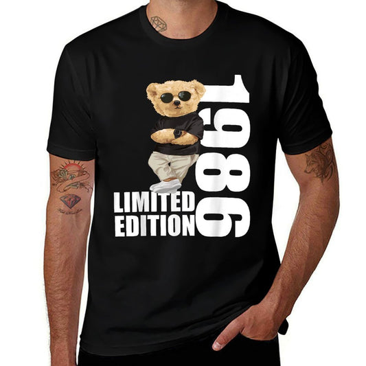 Limited Edition 1986 Bear Bears Birthday 1986 Vintage 1986  Stretchy T-Shirt