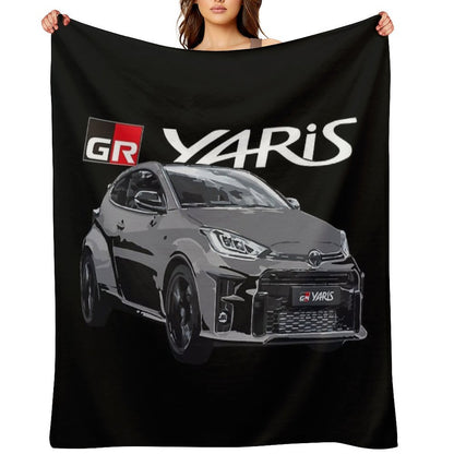 TOYOTA GR YARIS - Black Eco-conscious Throw Blanket