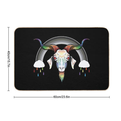 Rainbow Goat  Pet-Safe Bath Mat