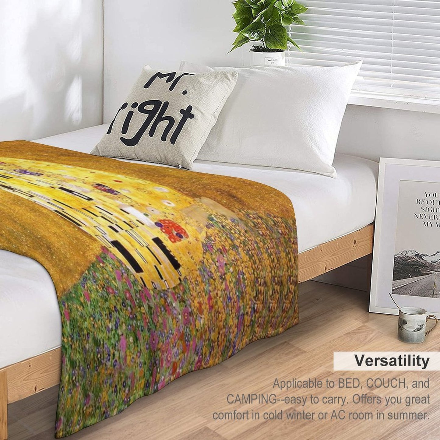 KLIMT THE  KISS Velvety-soft Throw Blanket