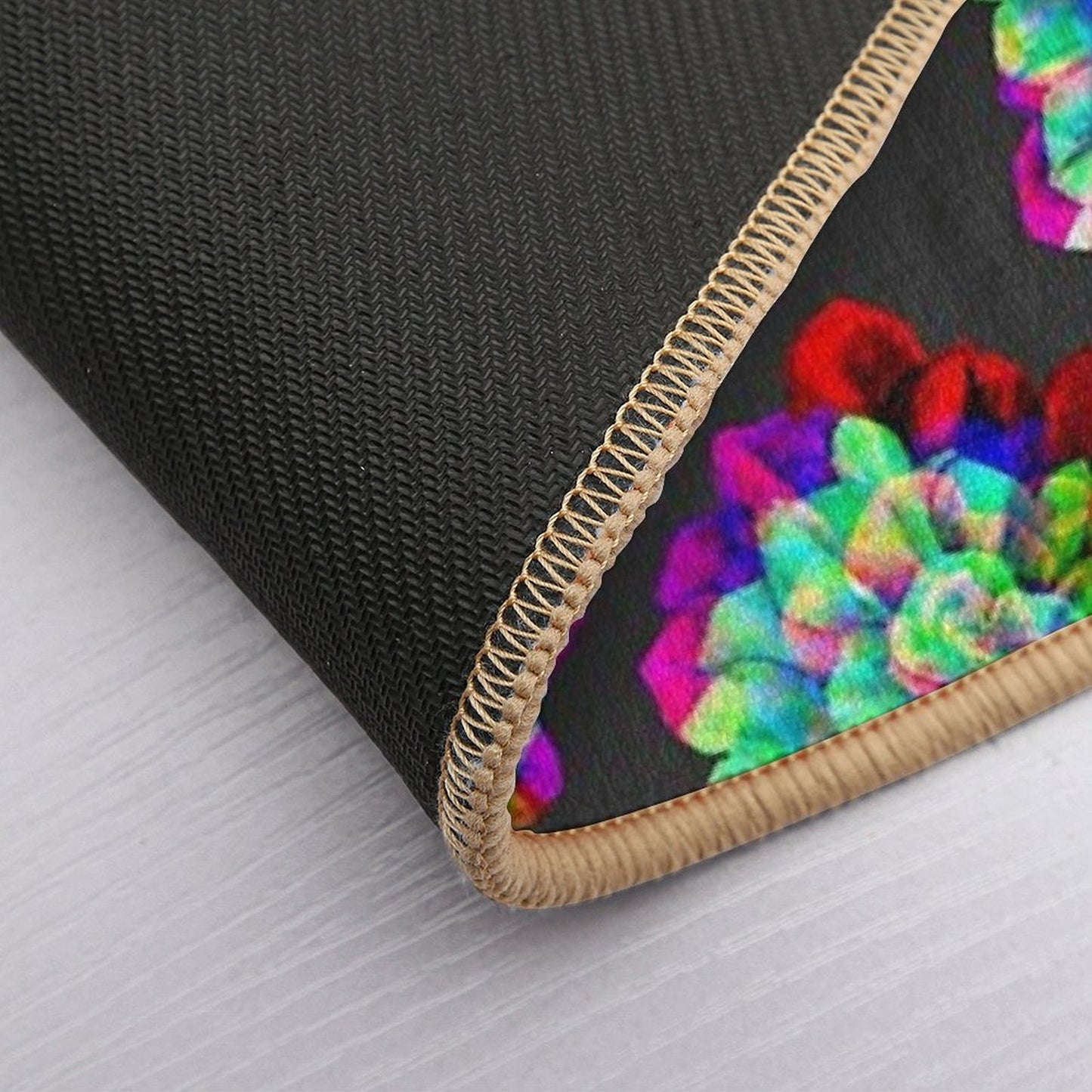 Glitched Succulents  Absorbent Bath Mat