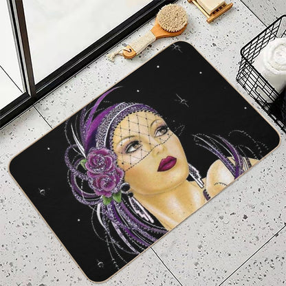 FLAPPER  Vintage 1930 Art Deco Print  Eco-Friendly Bath Mat