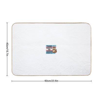 Trans Rights Are Human Rights – Otter Pride Sticker  Non-Slip Bath Mat