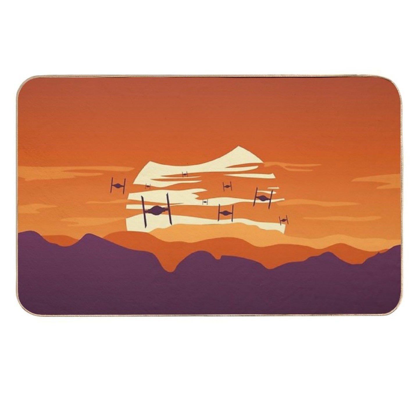 Purple Tie Fighter  Non-Slip Bath Mat