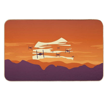 Purple Tie Fighter  Non-Slip Bath Mat