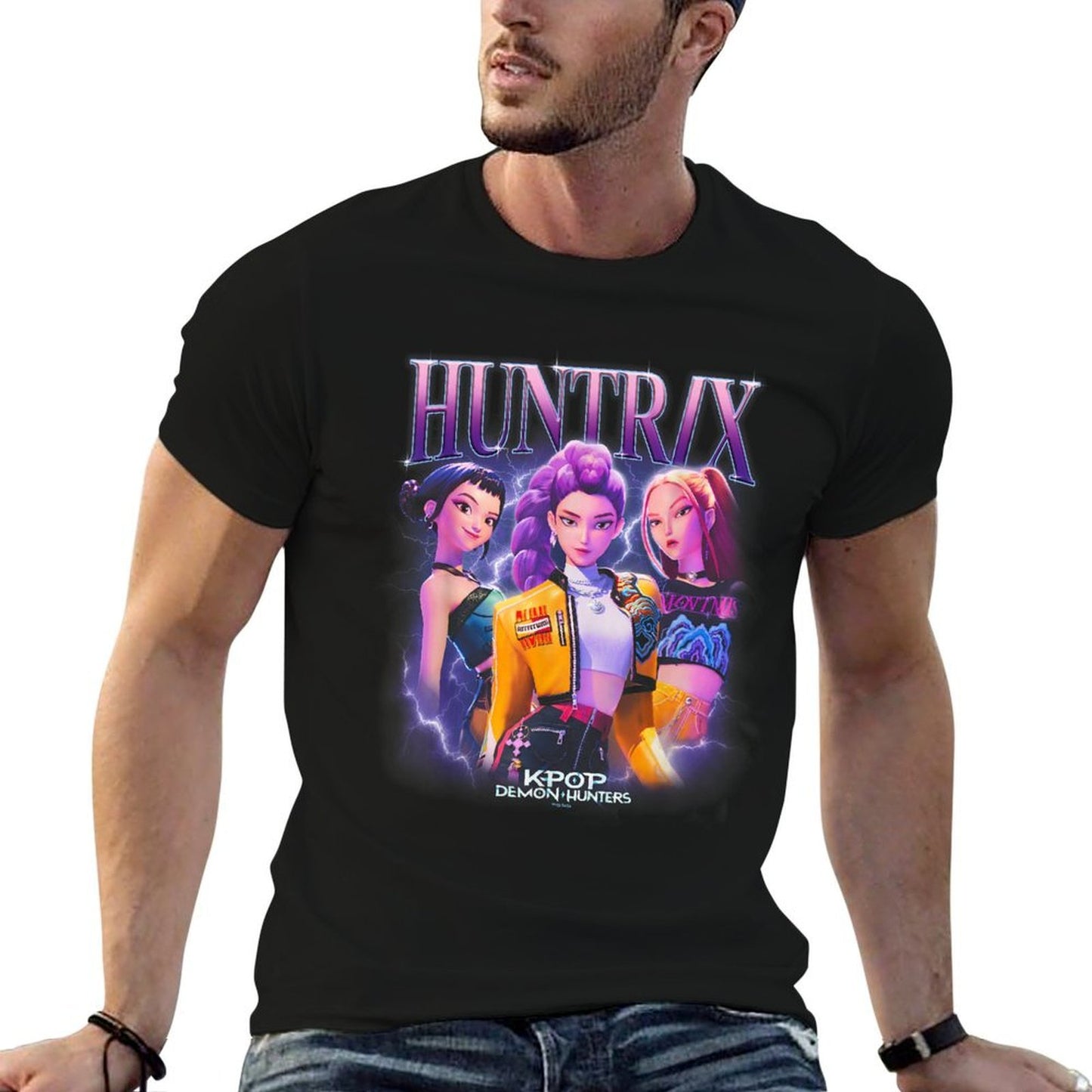 KPop Demon Hunters Huntrix Heartthrob Officially Licensed  Heathered Texture T-Shirt