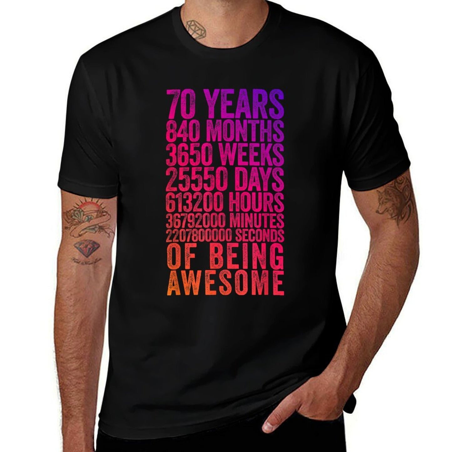 Funny 70th Birthday Old Meter Funny 70 Year Old Gifts  Relaxed-fit T-Shirt