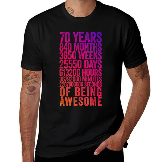 Funny 70th Birthday Old Meter Funny 70 Year Old Gifts  Relaxed-fit T-Shirt