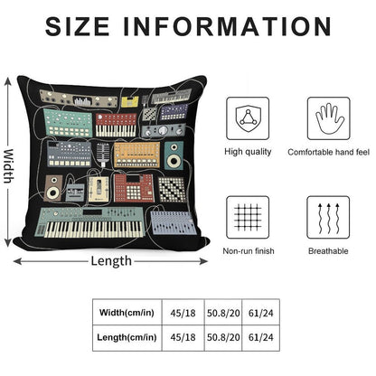 Electronic Musician Synthesizer And Drum Machine Dj Soft Easy Maintenance Throw Pillow