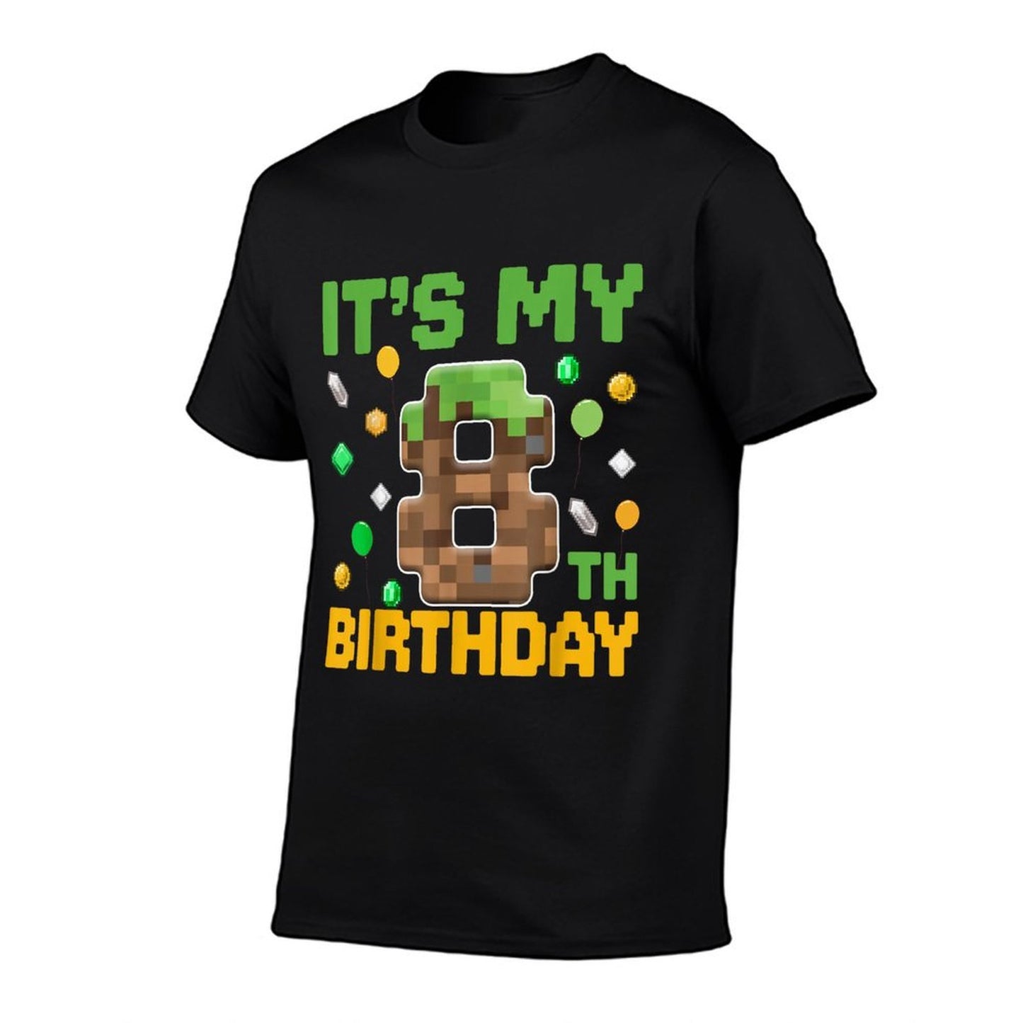 Birthday Boy It&#39;s My 8th Birthday Gamer Pixel Number  Stretchy T-Shirt